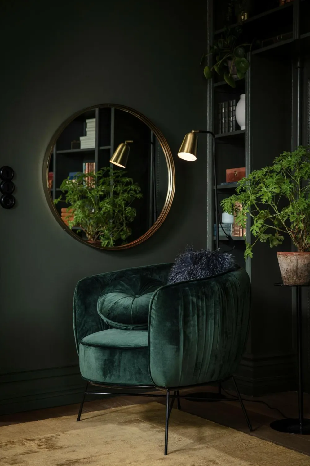 Ellos Sofaer & Lænestole>Home Lænestol Charleston Night flower a.green ms 2020