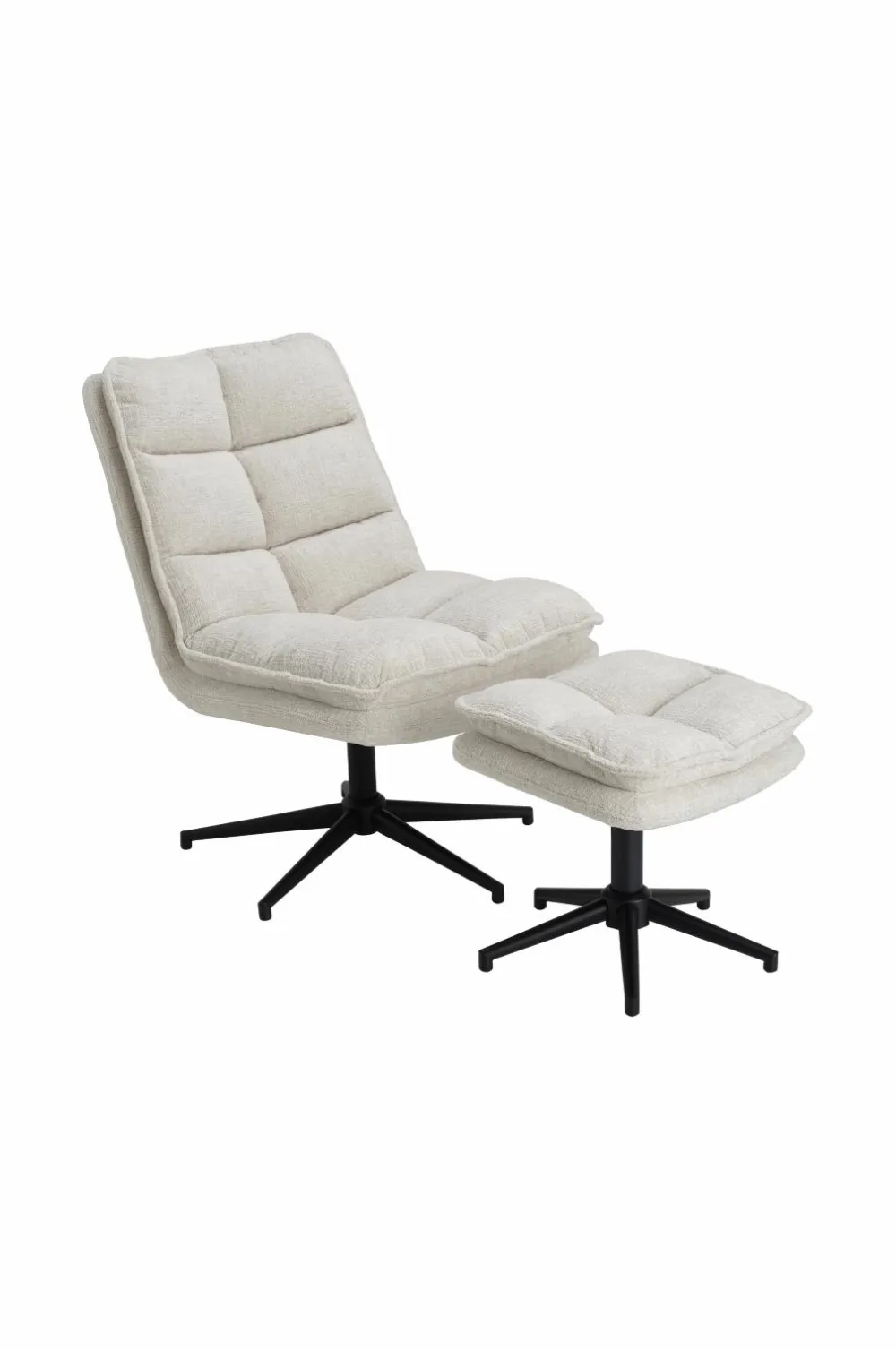 Ellos Home Lænestol med fodskammel Maggi Beige farve Clearance