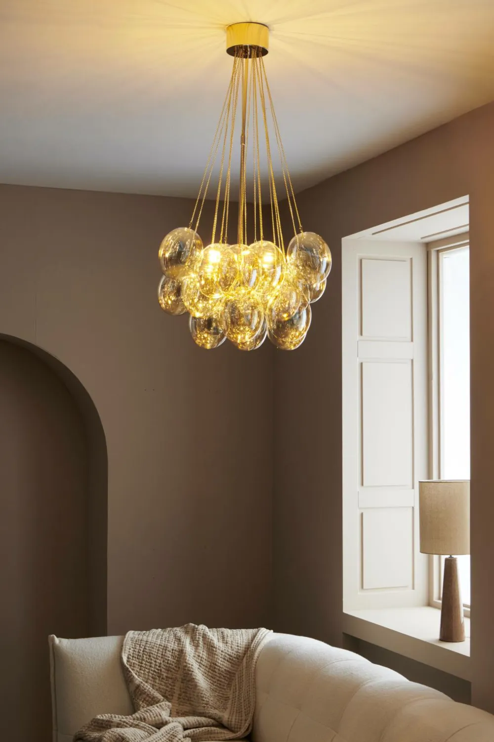 Ellos Home Loftlampe Amber Messing/amber Best