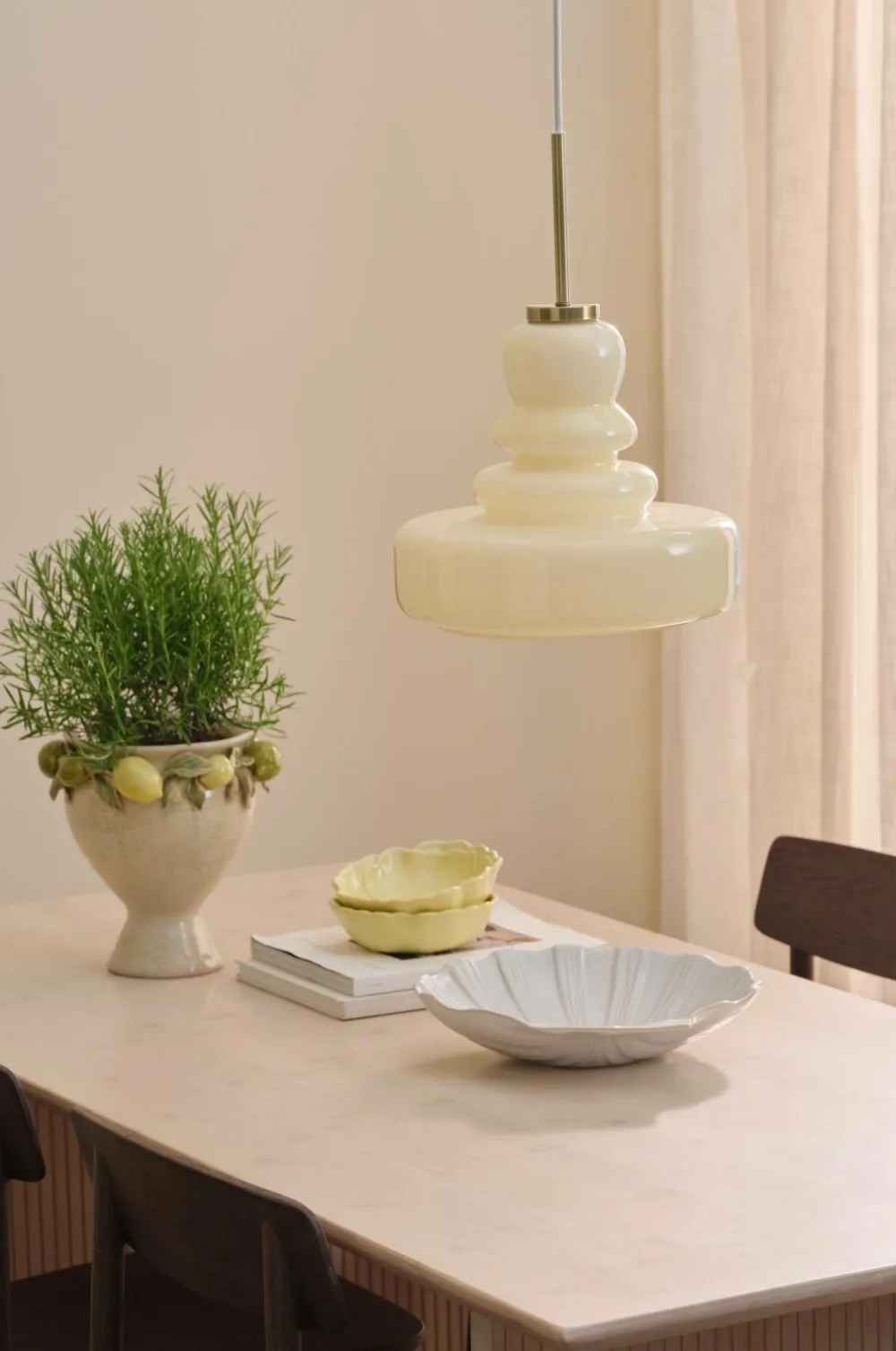 Ellos Home Loftlampe Bellis Beige/krom Discount