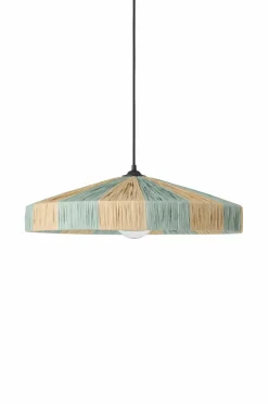 Ellos Home Loftlampe Bernice Ø 50 cm Naturlig / lyseblå Discount