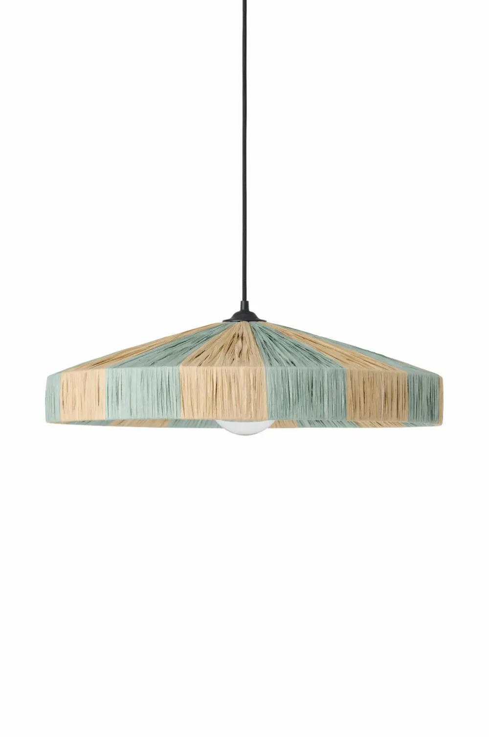 Ellos Home Loftlampe Bernice Ø 50 cm Naturlig / lyseblå Discount