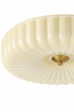 Ellos Home Loftplafond Bloom Painting shiny beige glass+antique gold iron Outlet