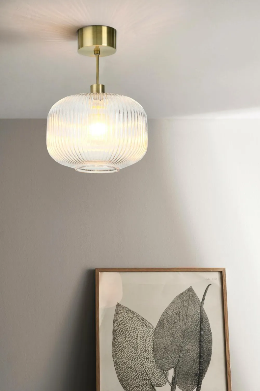 Ellos Home Loftplafond Esaias Antikmessing/klart glas Clearance