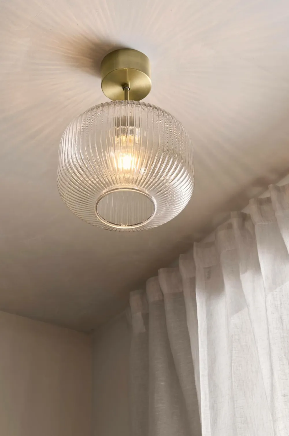 Ellos Home Loftplafond Esaias Antikmessing/klart glas Clearance