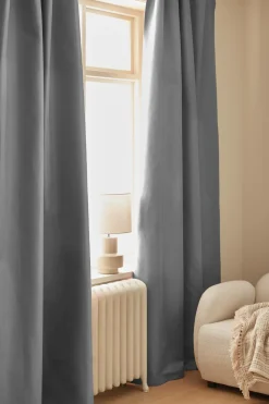 Ellos Home Mørklægningsgardin Hedda 1-pak Grå Discount