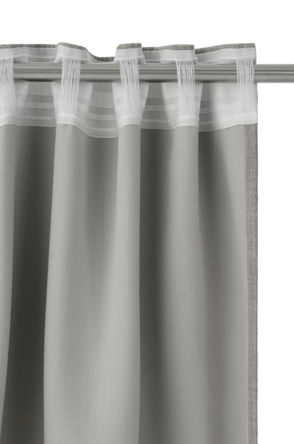 Ellos Home Mørklægningsgardin Iben med multibånd, 1 stk. Light grey (Cool grey) Hot
