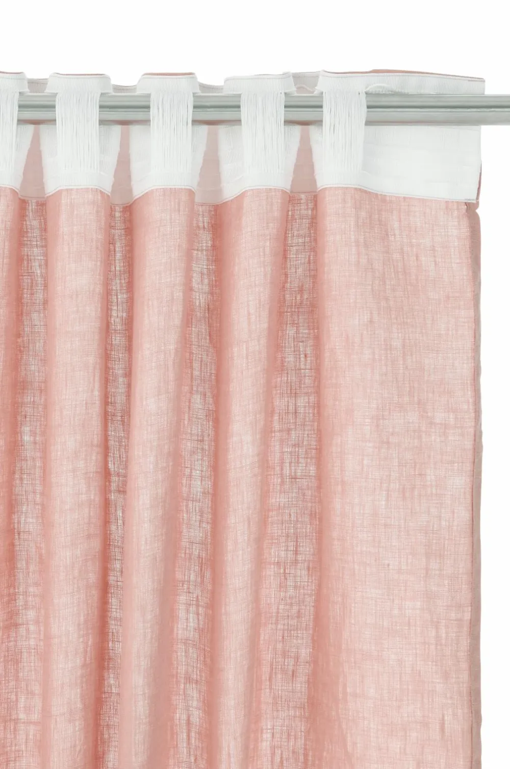 Ellos Hørgardiner>Home Multibåndslængde Malva 2-pak i 100% hør Rosa