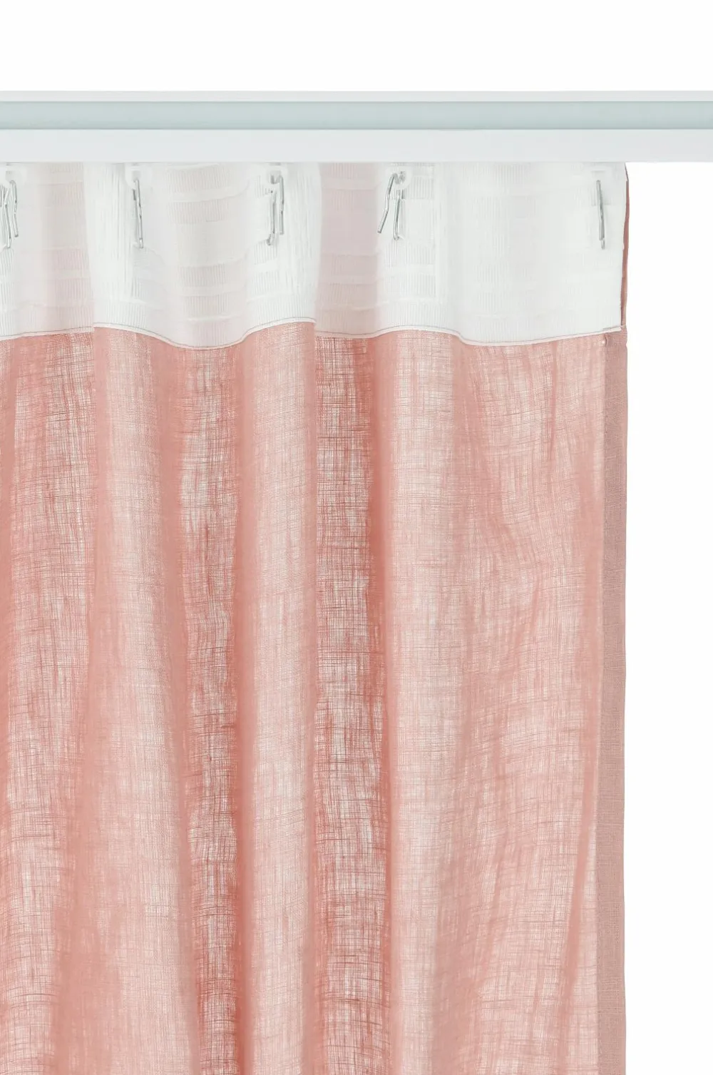 Ellos Hørgardiner>Home Multibåndslængde Malva 2-pak i 100% hør Rosa