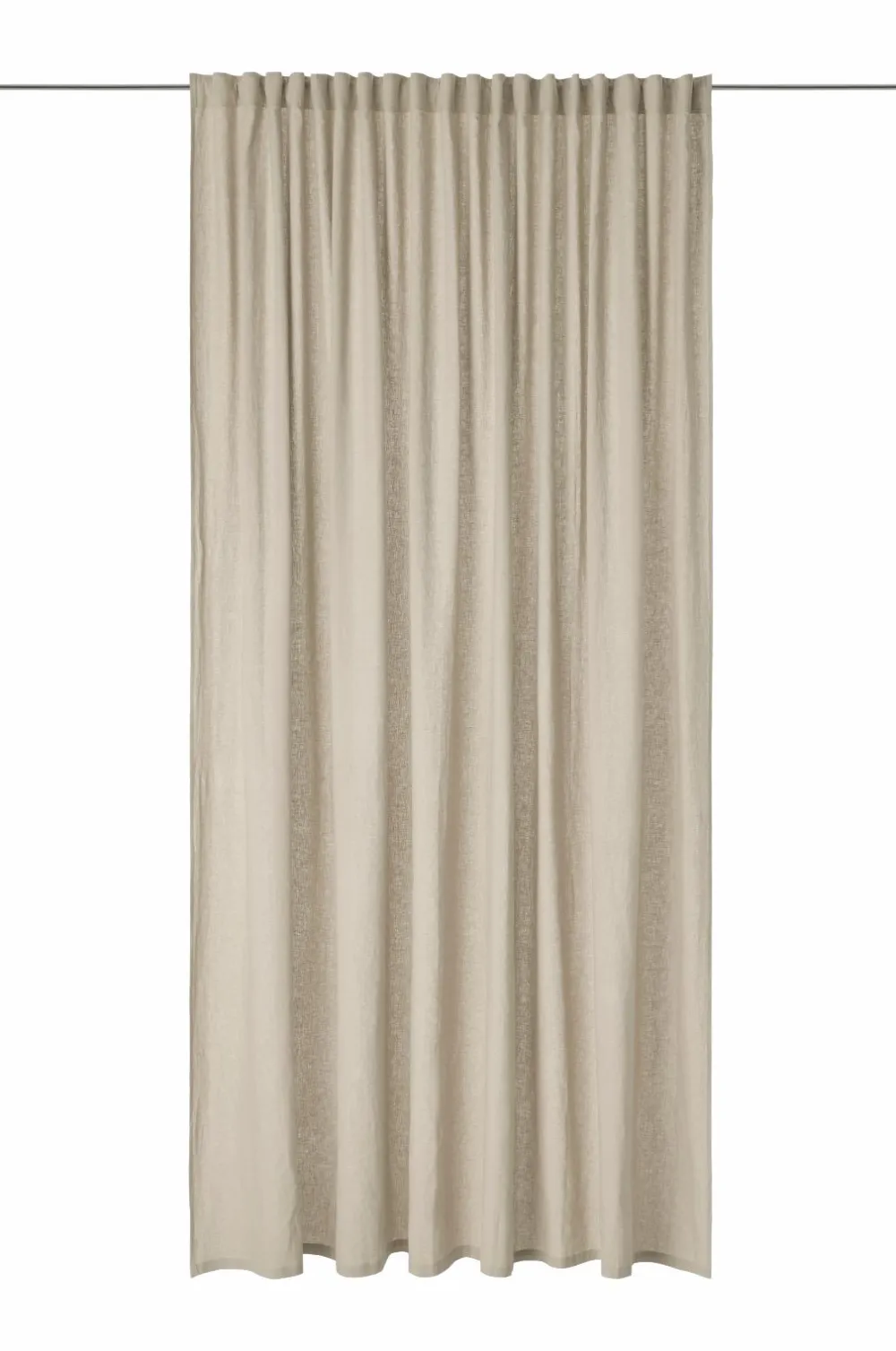 Ellos Persienner|Gardinlængder Med Rynkebånd>Home Multibåndsgardin Elly Wide i genanvendt halvlinned ekstra bred 1-pak Linen beige