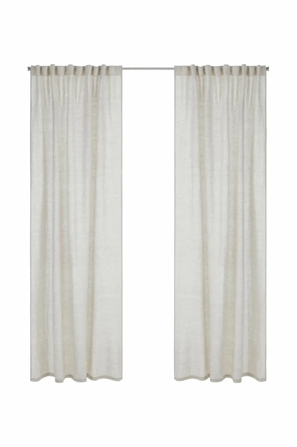 Ellos Persienner|Hørgardiner>Home Multibåndslængde Malva 2-pak i 100% hør A121b 100% linen beige