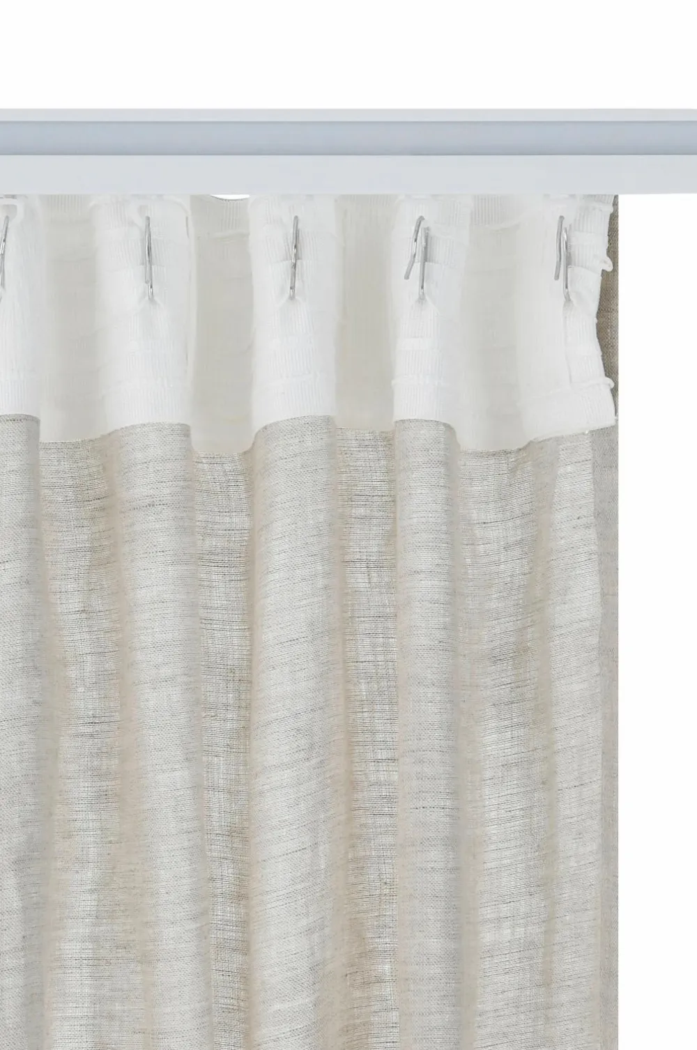 Ellos Persienner|Hørgardiner>Home Multibåndslængde Malva 2-pak i 100% hør A121b 100% linen beige