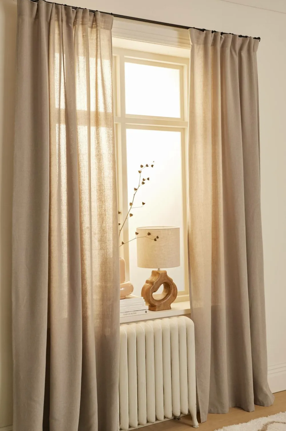 Ellos Home Multibåndsgardin Isabelle 2-pak Linen beige Clearance
