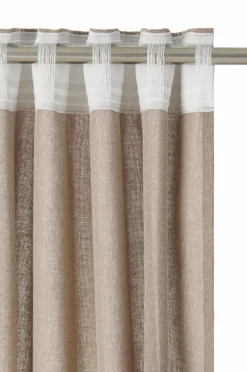 Ellos Home Multibåndsgardin Isabelle 2-pak Linen beige Clearance