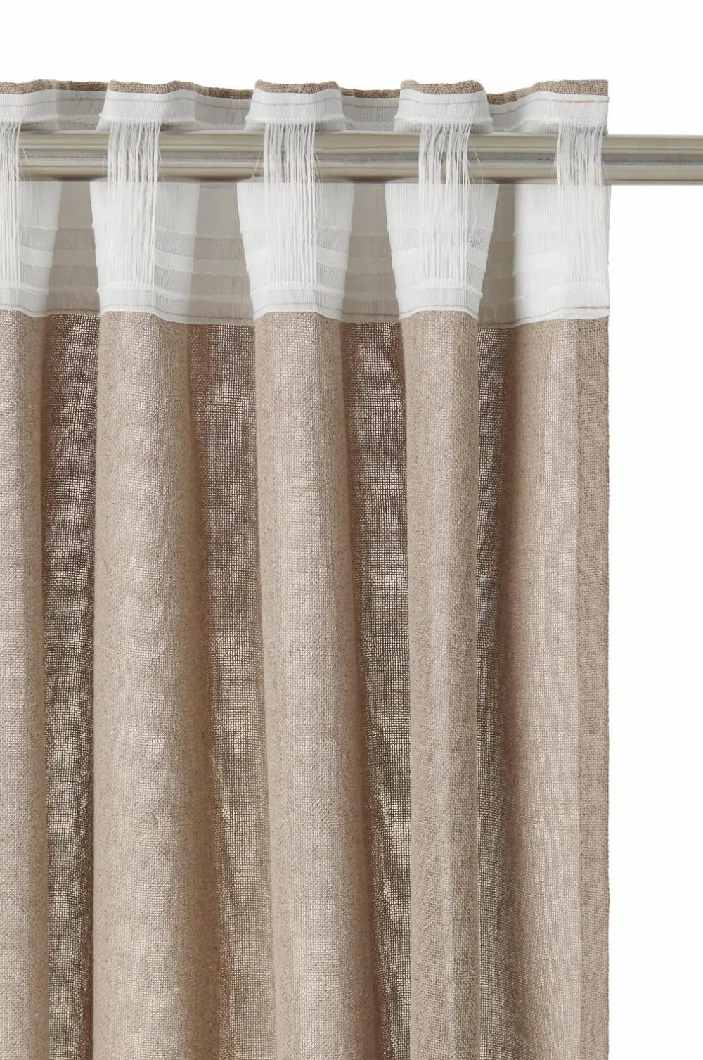 Ellos Home Multibåndsgardin Isabelle 2-pak Linen beige Clearance