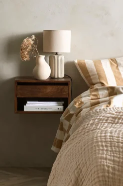 Ellos Borde>Home Natbord/opbevaringshylde Cilla Brun