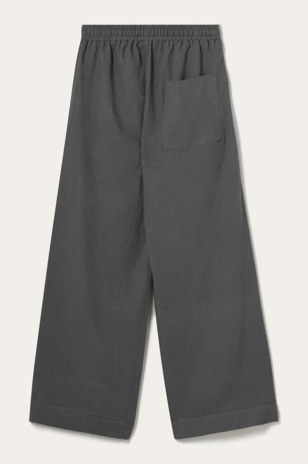 Ellos Homewear>Home Natbukser Pyjama Pant Elly i genanvendt halvlinned Åskgrå