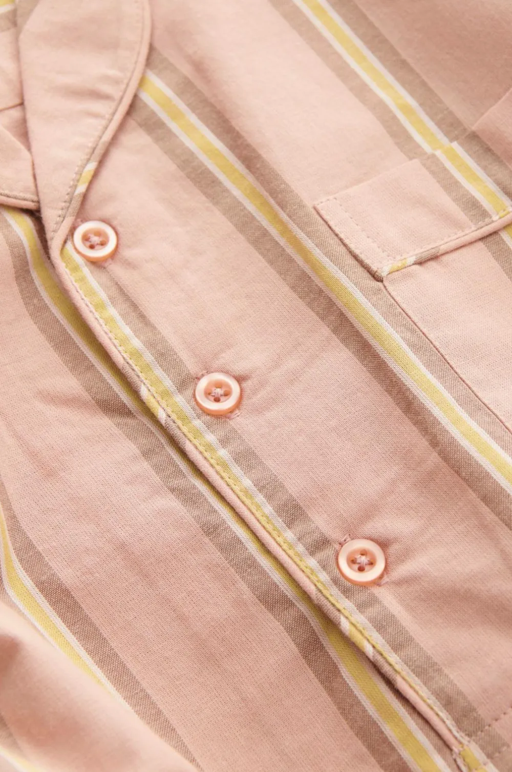 Ellos Homewear>Home Natskjorte Juliette Stripe Rosa /Brun