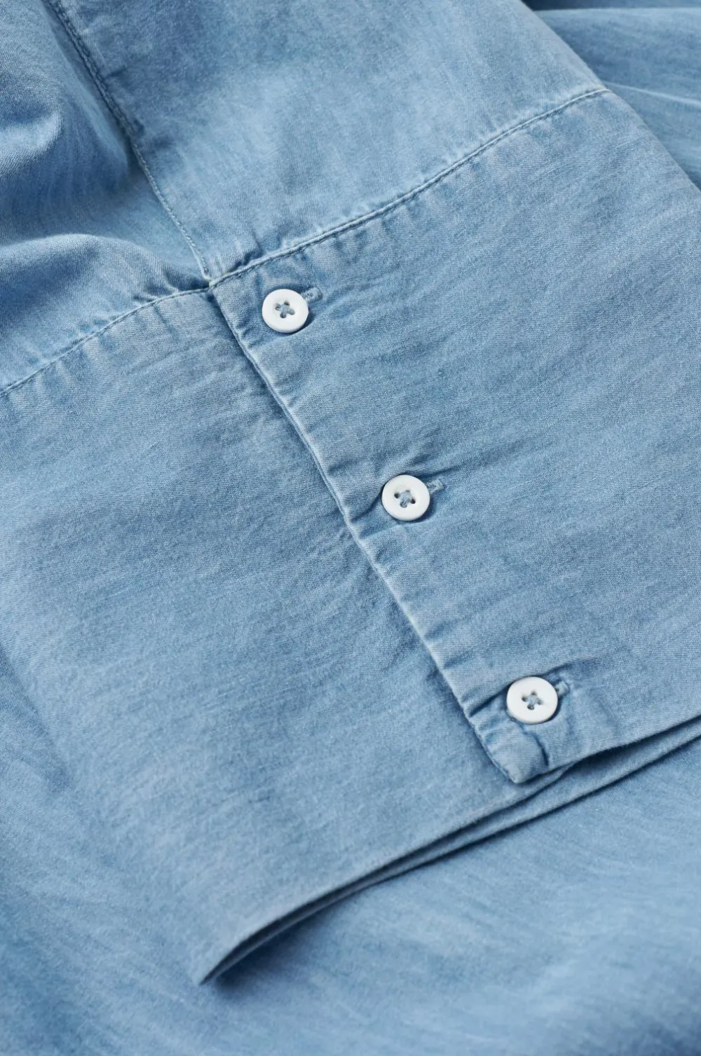 Ellos Homewear>Home Natskjorte Denim Lyseblå