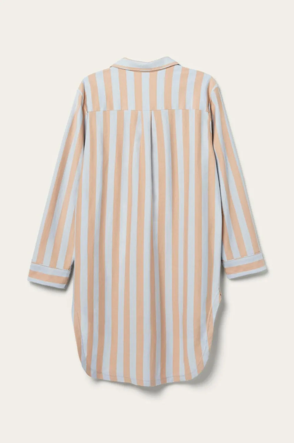 Ellos Homewear>Home Natskjorte Colette Lyseblå/Varm beige