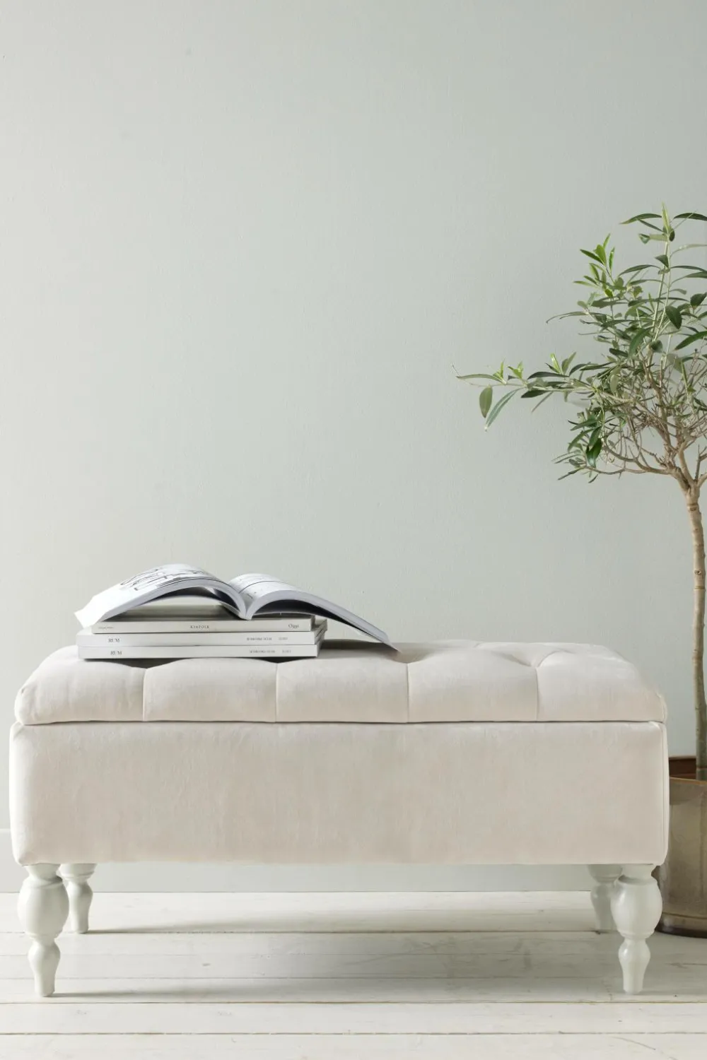 Ellos Home Opbevaringsbænk Bella Naturlig hvid New