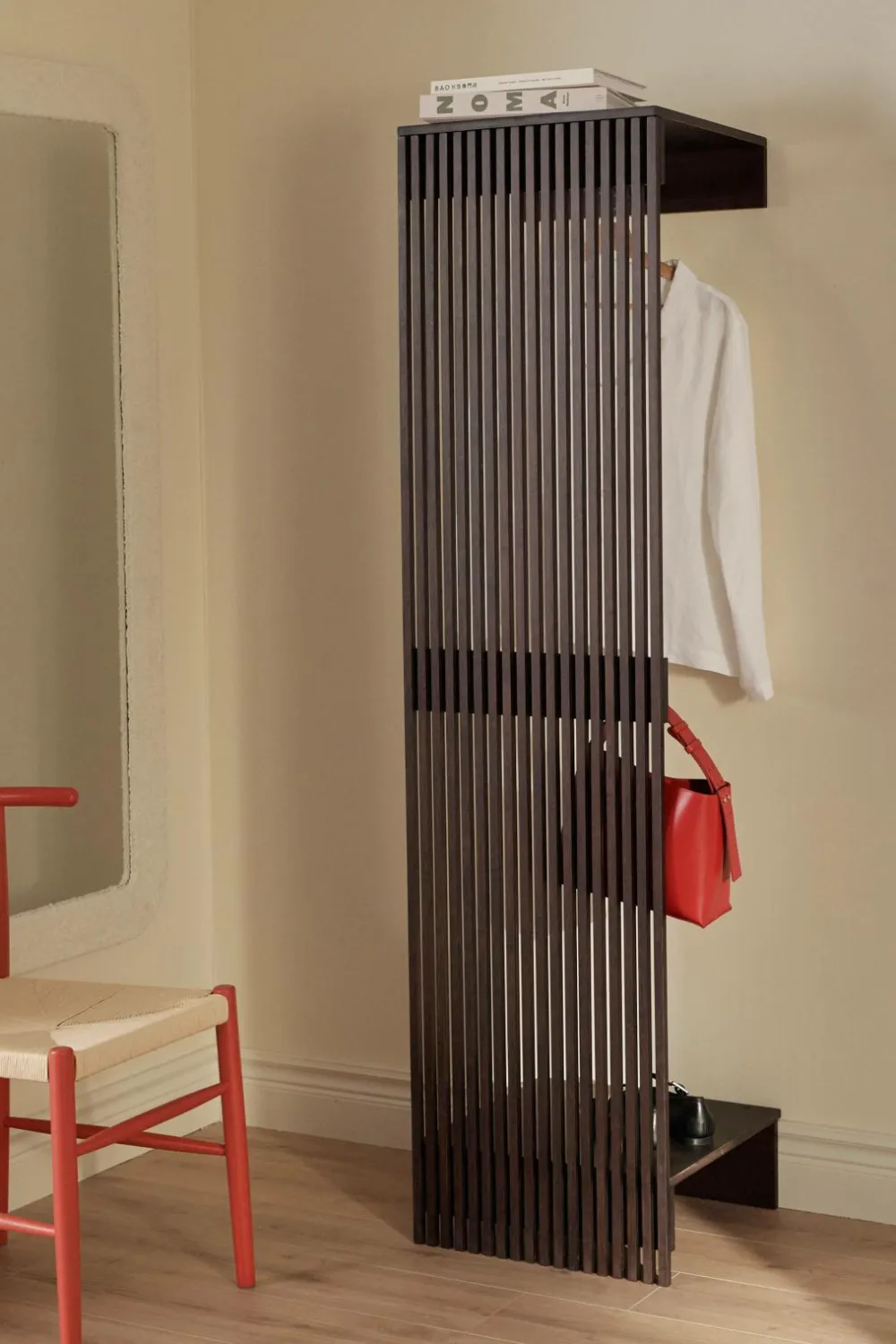 Ellos Home Opbevaring i gangen / stumtjener Stripe Brun