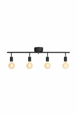 Ellos Loftlamper>Home Plafond Sander 4L Sort / Sort krom