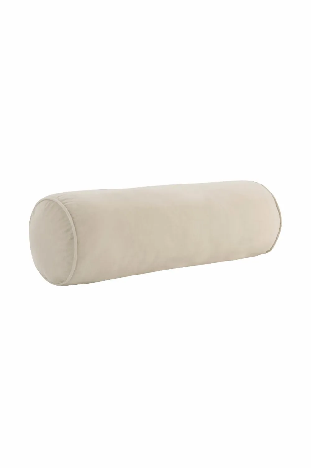 Ellos Home Pølsepude Nora Cylinder i velour BEIGE Best