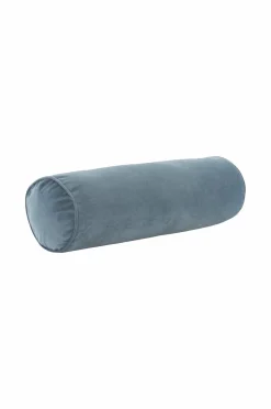 Ellos Home Pølsepude Nora Cylinder i velour Lyseblå New