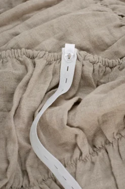 Ellos Home Polstring af seng Candice Elastic 40 cm i hør Linen beige