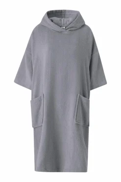 Ellos Home Poncho Elise i frotté Blågrå New