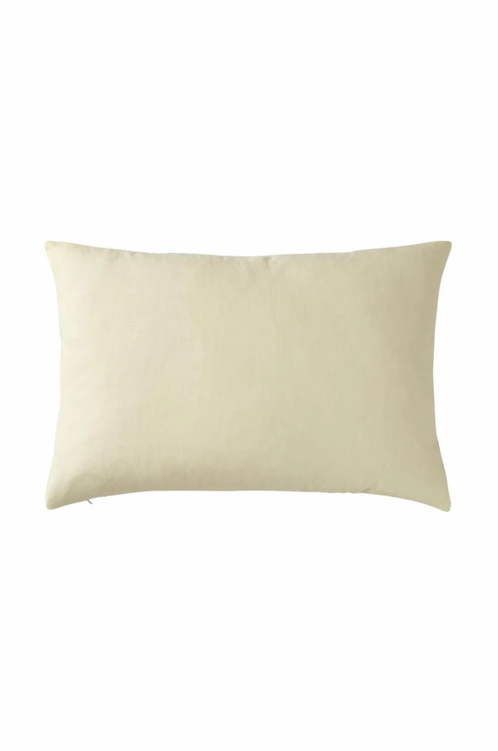 Ellos Home Pudebetræk Candice Zip i vasket hør 40x60 cm Pastelgul Clearance