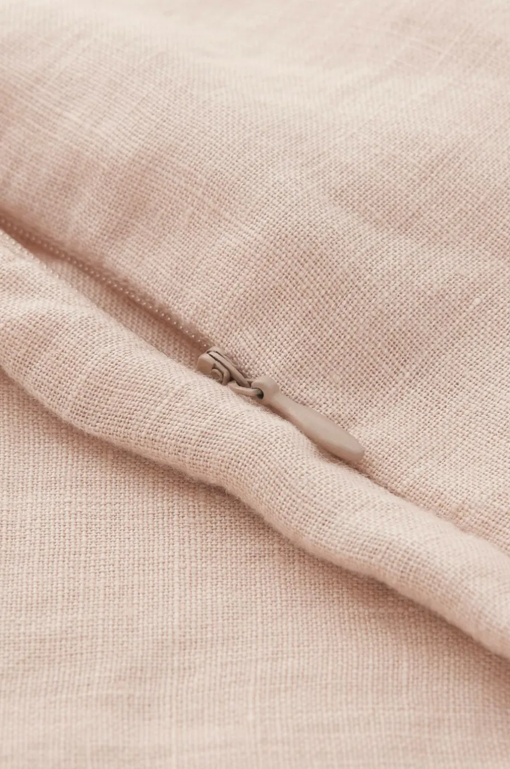 Ellos Home Pudebetræk Candice Zip i vasket hør 40x60 cm Lys rosa Sale