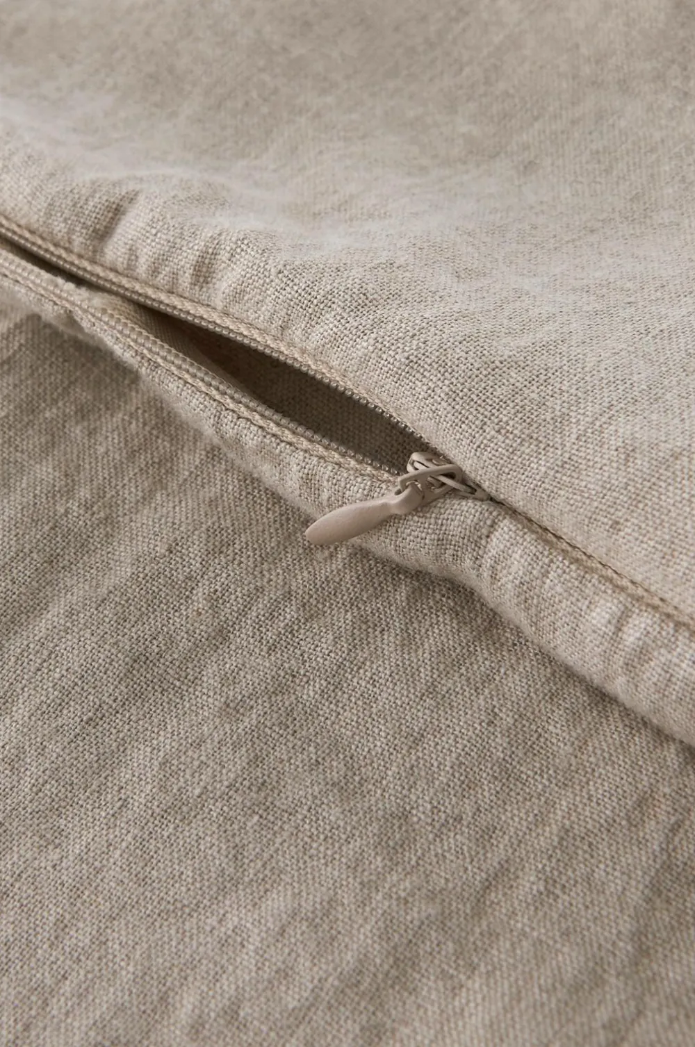 Ellos Pyntepuder & Betræk>Home Pudebetræk Candice Zip i vasket hør 40x60 cm Lærredsbeige
