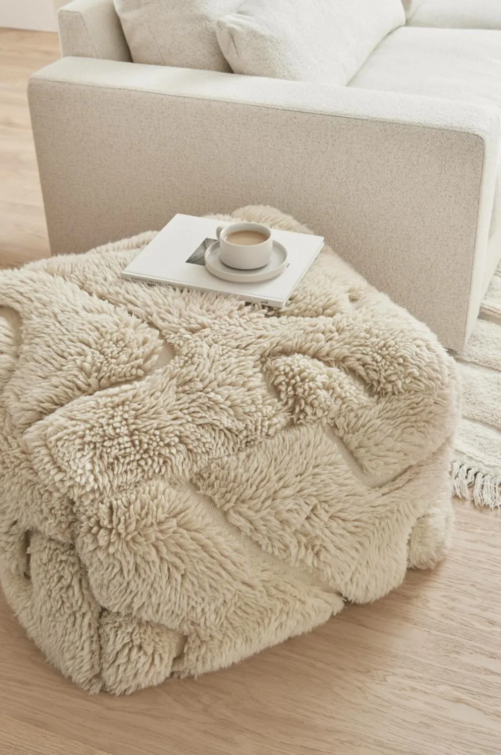 Ellos Puffer & Fodskamler>Home Puf Island 70x70 cm Beige
