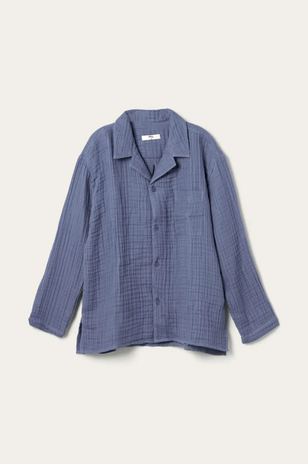 Ellos Home Pyjamasskjorte Candela 4-layer Blå Outlet