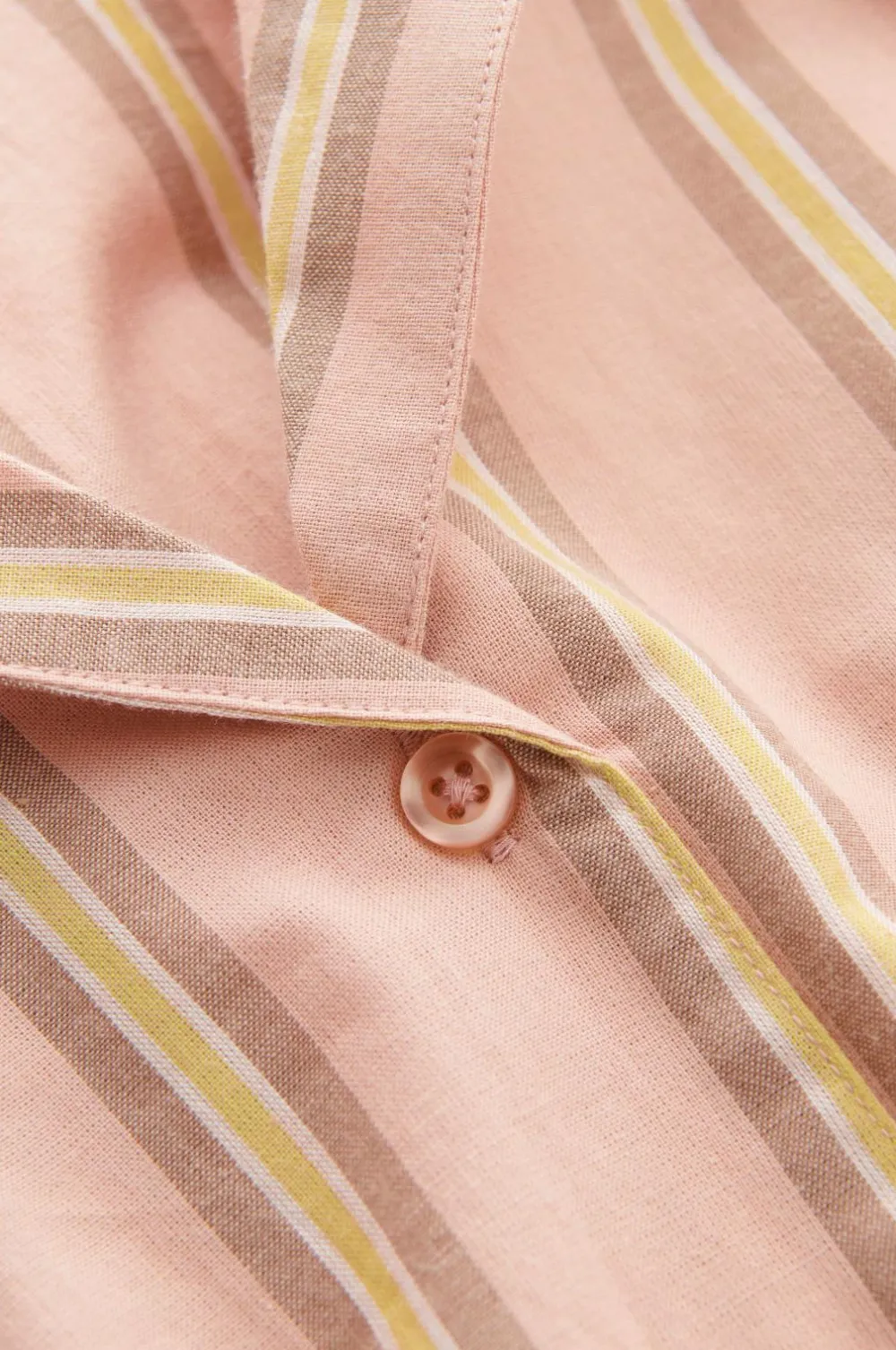Ellos Home Pyjamasskjorte Juliette Stripe Rosa /Brun Clearance