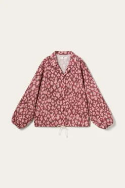 Ellos Home Pyjamasskjorte Pyjamas Shirt Candela Leo Vinrød