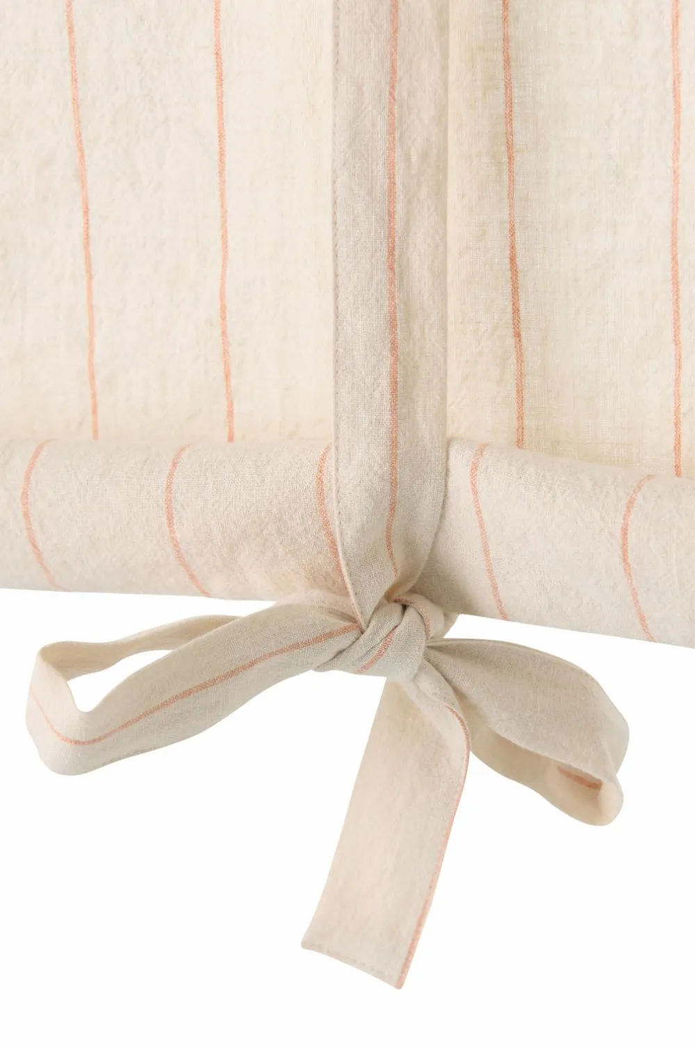 Ellos Home Roll up-gardin Elly Thin Stripe Rollup i genanvendt halvlinned Mørk abrikos Sale