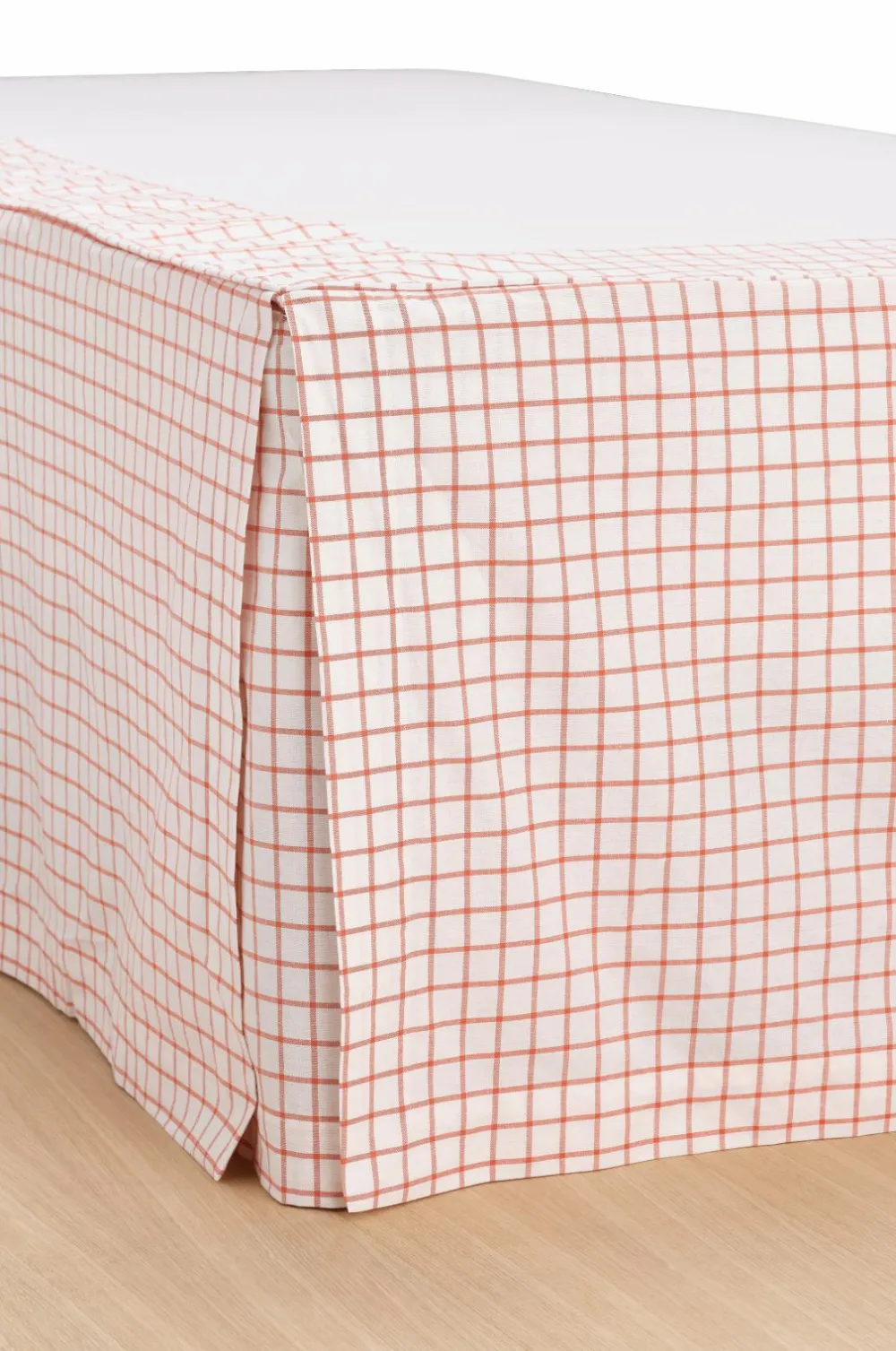 Ellos Sengekapper>Home Sengekappe Sonneli Check i bomuld højde 52 cm Mørk abrikos orange