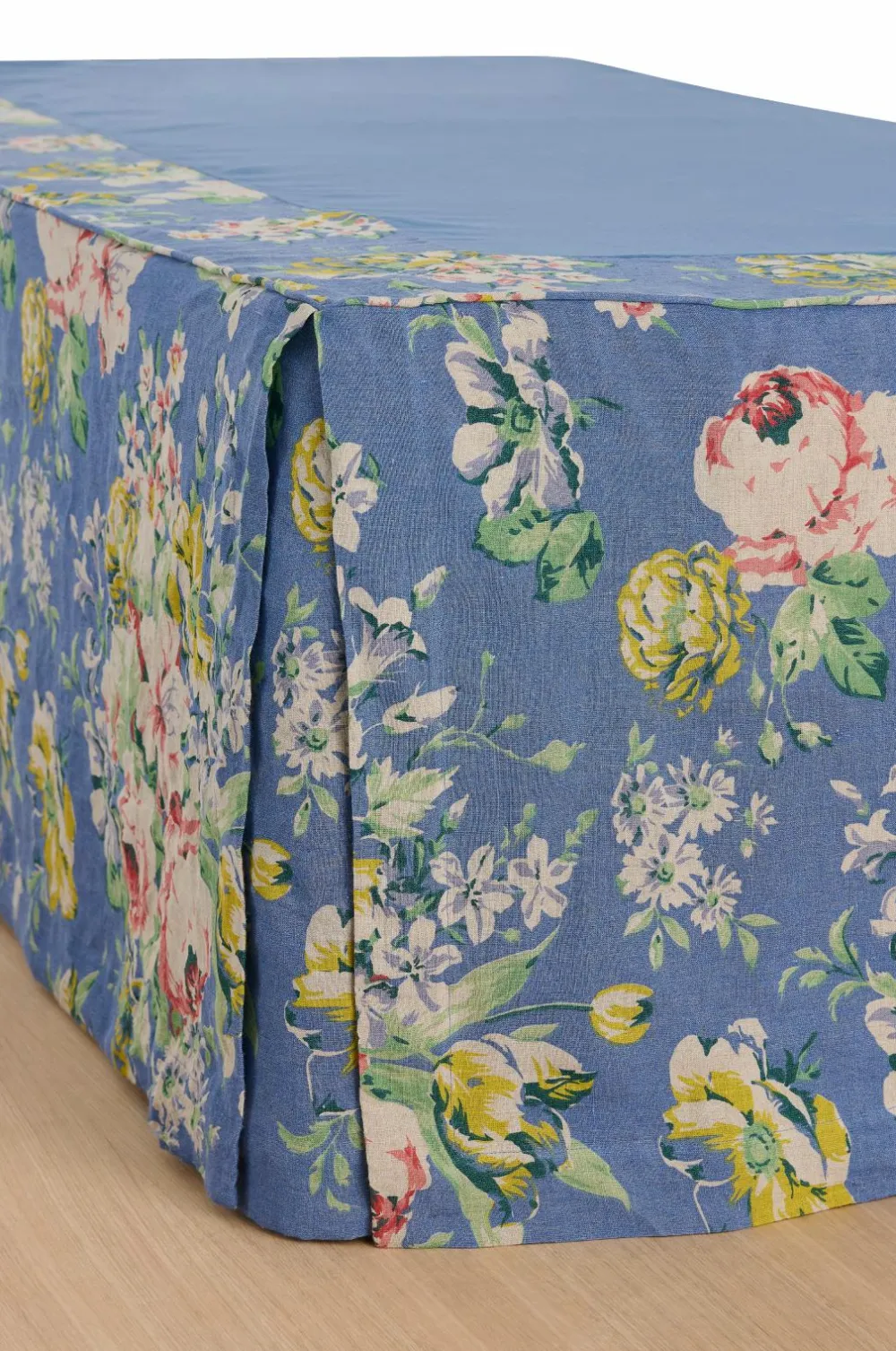 Ellos Home Sengekappe Candice Rose i vasket linned 52 cm Himmelblå Online