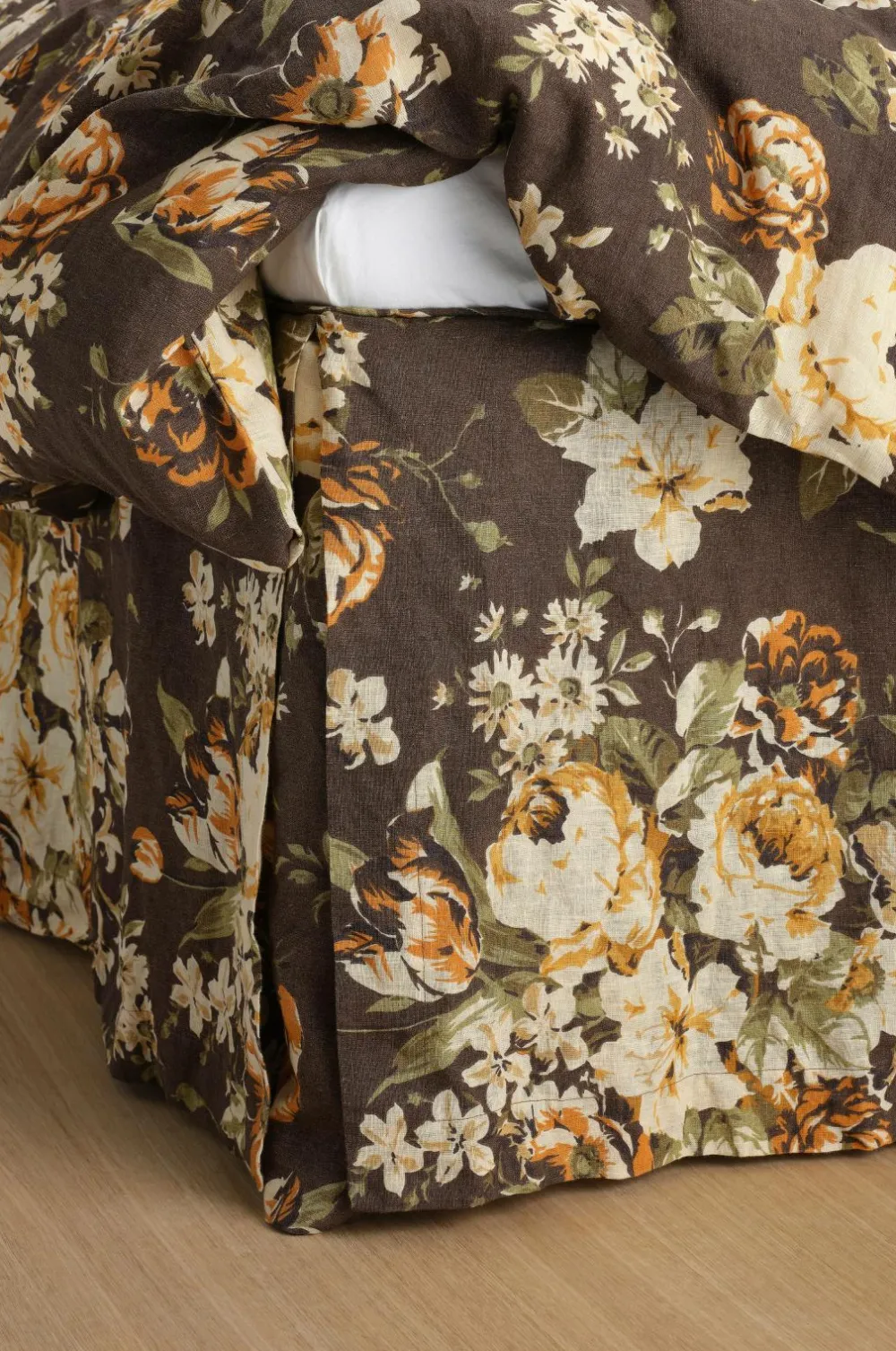 Ellos Sengekapper>Home Sengekappe Candice Rose i vasket linned 52 cm Brun ny