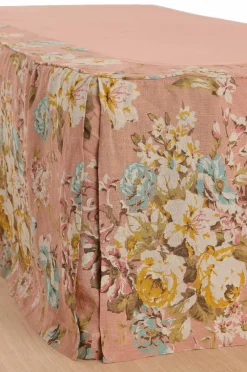 Ellos Home Sengekappe Candice Rose i vasket linned 60 cm Brunrosa Online