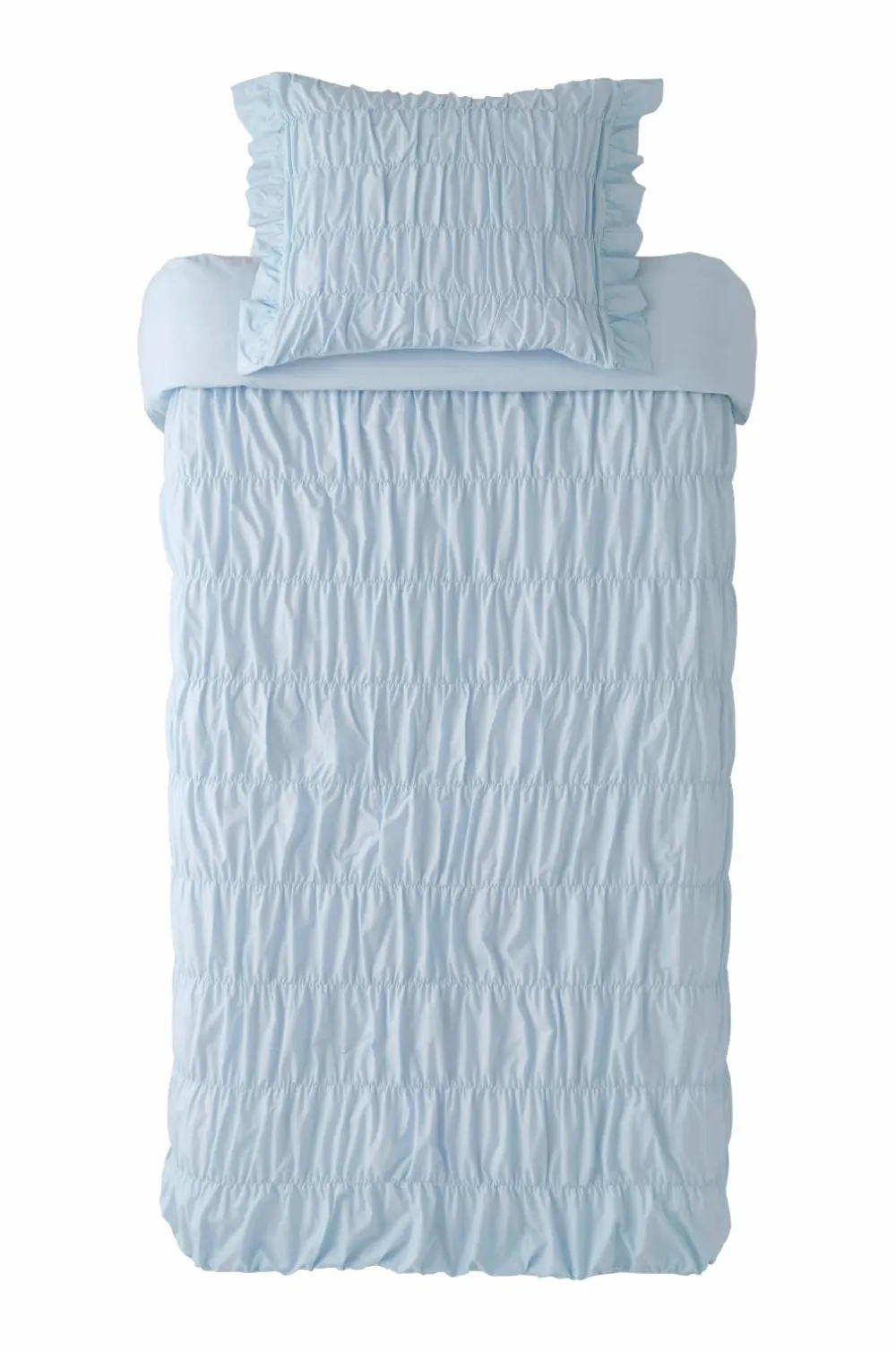 Ellos Home Sengesæt Avery Elastic i bomuldspercale 2 eller 3 stykker Lyseblå Discount