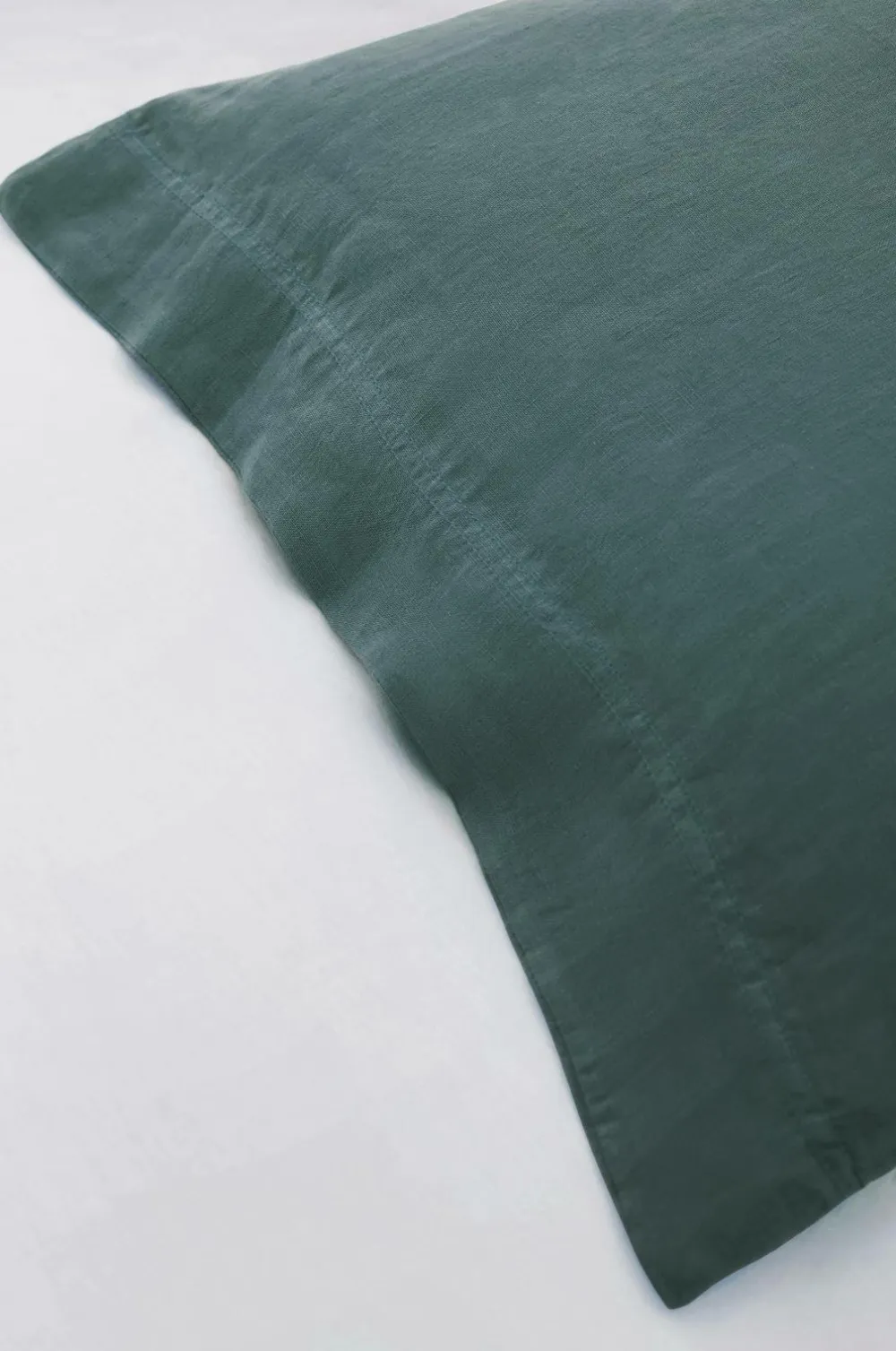 Ellos Dynebetræk|Sengesæt>Home Sengesæt Candice i vasket hør - 2 eller 3 dele Petrolgrøn