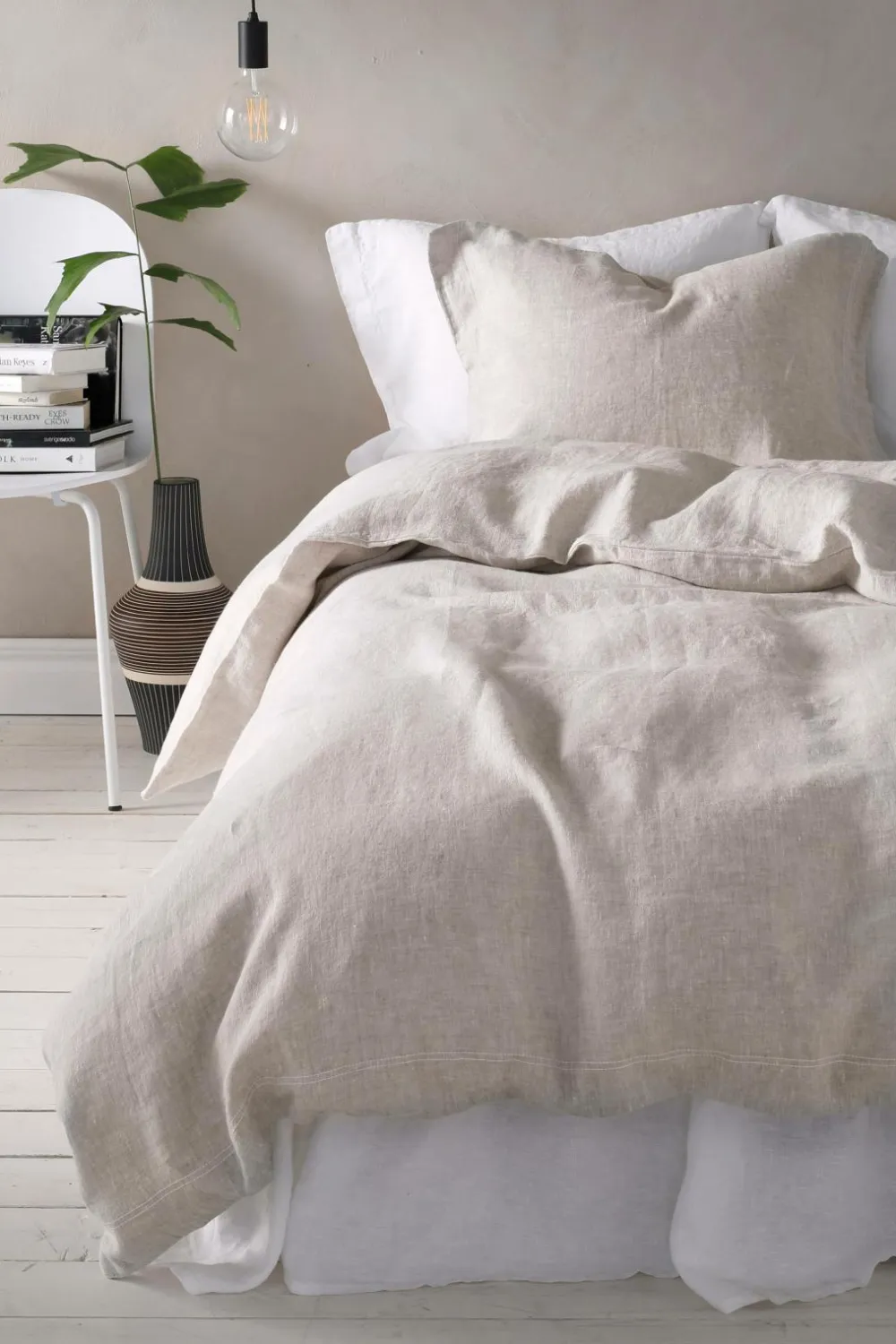 Ellos Dynebetræk|Sengesæt>Home Sengesæt Elmira i vasket hør 2 eller 3 dele A121b 100% linen beige