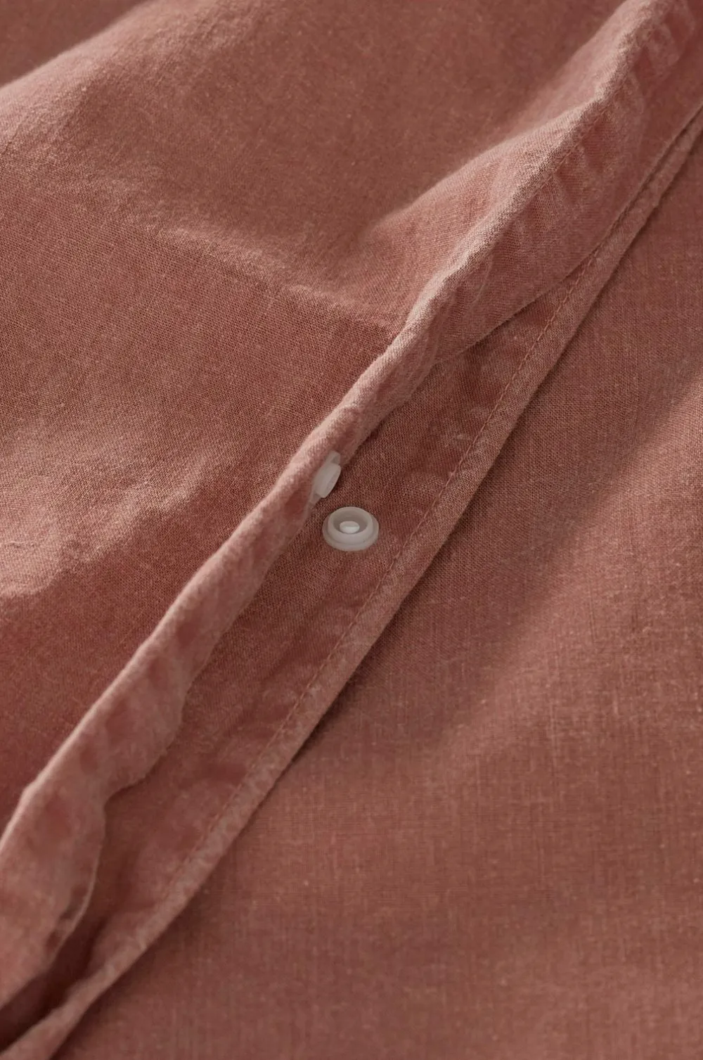 Ellos Home Sengesæt Rania i vintagevasket bomuld Rustpink