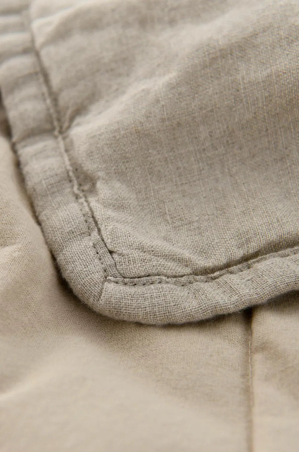 Ellos Sengetæpper>Home Sengetæppe Candice Square i vasket hør A121b 100% linen beige