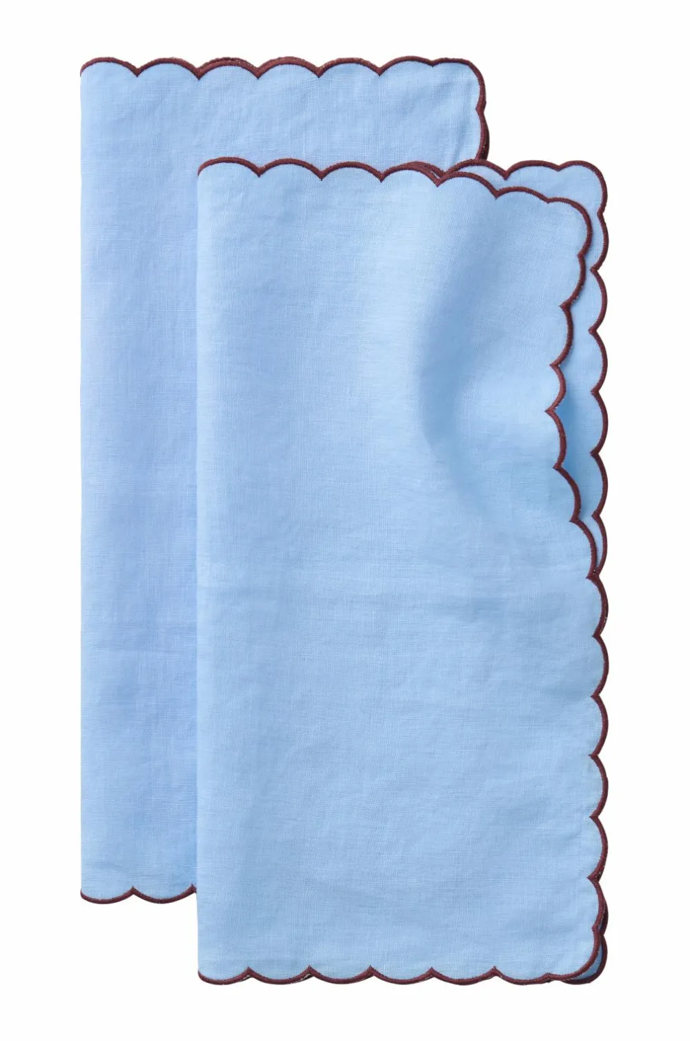 Ellos Home Servietter Malva Scallop 40x40 cm 2-pak Himmelblå Online