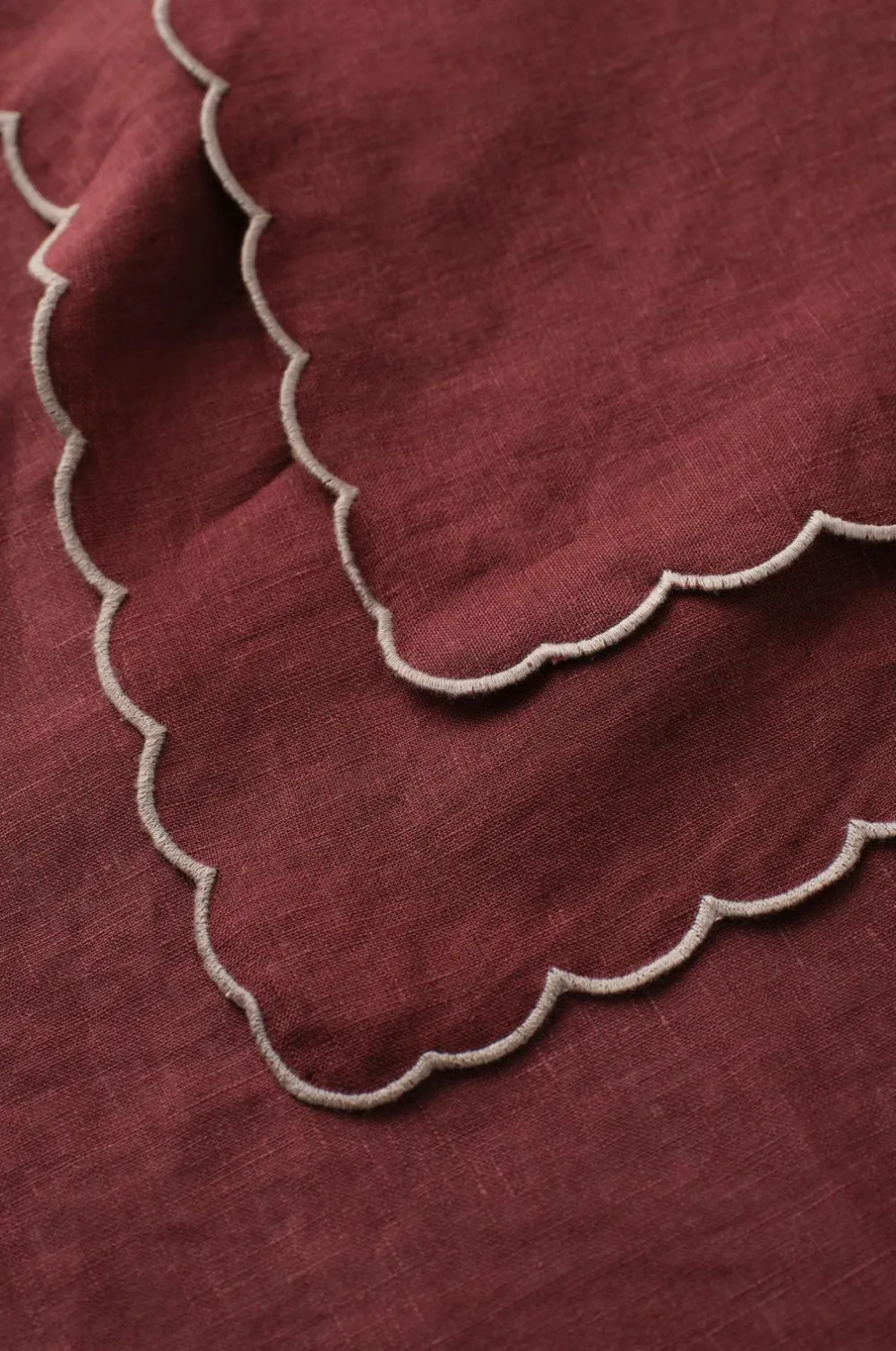 Ellos Borddækning & Servering|Bordtekstiler>Home Servietter Malva Scallop 40x40 cm 2-pak Bourgogne